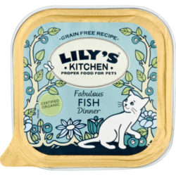 Lilys Kitchen Organic Fabulous Fish Dinner Complete Wet Food For Cats